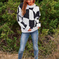 DAVI & DANI Multi Geo Checker Pullover Knit Sweater Top