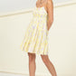 HYFVE Flirty Floral Tie-Strap Midi Dress