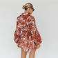 ONE & ONLY COLLECTIVE Leaves Print Puff Sleeved Romper