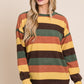 BOMBOM Fall Multi-Color StripedTop