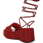 RAG & Co. Swifties Rhinestone Embellished Lace-Up Sandals