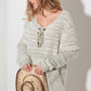 TASHA APPAREL Thinkable Light Green Mixed-Stitch Front Tie Sweater Dress