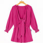 SYNZ Tied Flounce Sleeve Plunge Romper