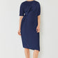 Marina West Swim Pleated Dolman Sleeve Dress