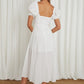 ONE & ONLY COLLECTIVE Casual Squared Collar Puff Sleeves Dress