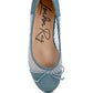 RAG & Co. Tudum Rhinestone Detail Low-Heels Denim Ballerina Pumps