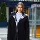 Plaid Two-Side Wear Hooded Coat