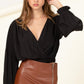 Pretty Pleased Wrap Crop Blouse