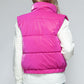 SNOBBISH Hot Pink Fine Fur Lining Quilted Vest