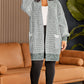 SYNZ Women's Plus Size Open Front Longline Winter Cardigan with Pockets