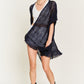 LACE OVER SIZE RUFFLE KIMONO
