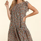 PLUS LEOPARD WITH BACK NECK BUTTON AND SIDE POCKET