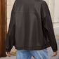 Zip Up Dropped Shoulder Jacket