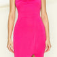 HYFVE Backless Cami Cowl Neck Split Mini Party Dress