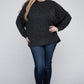 ZENANA Plus Brushed Melange Drop Shoulder Sweater