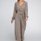NUVI APPAREL Printed V-Neck Jumpsuit