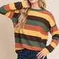 BOMBOM Fall Multi-Color StripedTop