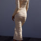 ONE & ONLY COLLECTIVE Crochet Knit Long Sleeved Midi Dress Not Lined