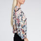 NUVI APPAREL Chiffon Floral Blouse