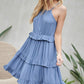 DAVI & DANI Casual Ruffle Sleeveless Mini Summer Dress
