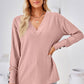 V-Neck Long Sleeve Blouse