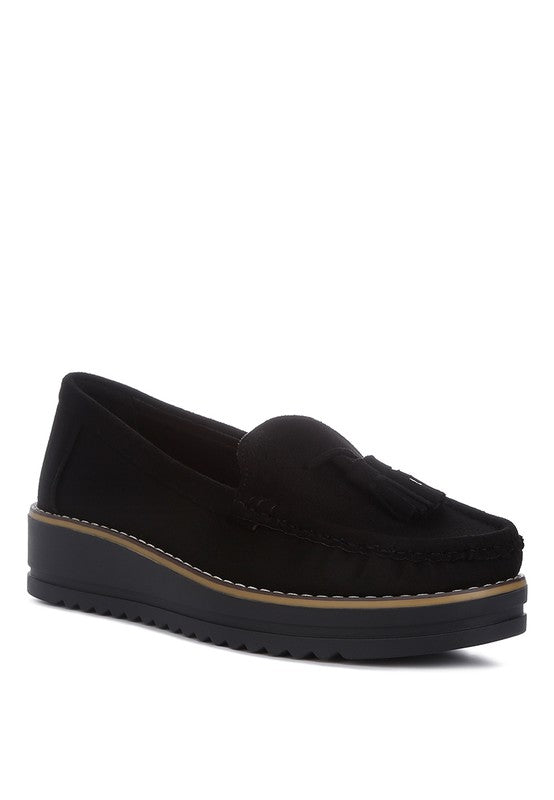 RAG &Co. Daiki Platform Lug Sole Tassel Loafers