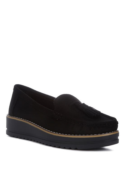 RAG &Co. Daiki Platform Lug Sole Tassel Loafers