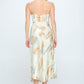 Paint Stroke Midi Slip Dress