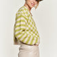 JADE by JANE Contrast pattern Cardigan Sweater