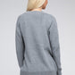 ZENANA Melange Open Front Sweater Cardigan