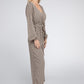 NUVI APPAREL Printed V-Neck Jumpsuit
