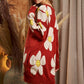 Jade by Jane Women's Plus-size Oversized Knit Sweater with Happy Face Flower Print