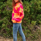 DAVI & DANI Multi Geo Checker Pullover Knit Sweater Top
