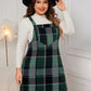 Honey Plus Size Plaid Wide Strap Overall Dress