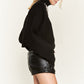 JADE by JANE Luxurious Mock Neck Wide Sleeves Sweater JJK50507