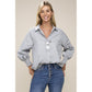 NUVI APPAREL Striped Raglan Sleeve Shirt