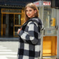 Plaid Two-Side Wear Hooded Coat