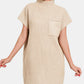 ZENANA Short Sleeve Mini Sweater Dress