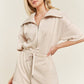 JADE by JANE Terry Zip-front Romper