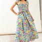 BiBi Floral Ruffle Trim Smocked Cami Dress
