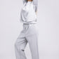 NUVI APPAREL Textured Fabric Top and Pants Casual Set