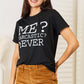 SIMPLY LOVE Letter Graphic Round Neck T-Shirt