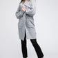 BIBI Twist Knitted Open Front Cardigan with Pockets
