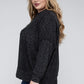 ZENANA Plus Brushed Melange Drop Shoulder Sweater