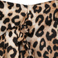 LILOU Satin leopard tie skirt