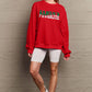 SIMPLY LOVE Full Size "SANTA'S FAVORITE" Round Neck Sweatshirt
