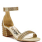 RAG & Co. Twerky Rhinestones Embellished Block Sandals