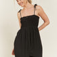 JADE by JANE Plus-size Smocked Tie Strap Jumpsuit with Pocket