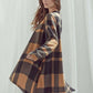 JADE by JANE Plaid Open Cardigan