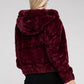 AMBIANCE APPAREL Fluffy Zip-Up Teddy Hooded Coat